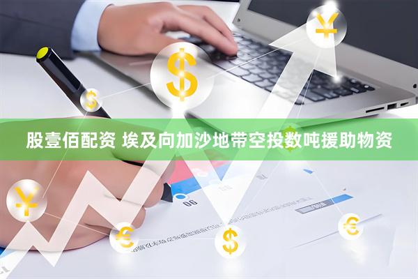 股壹佰配资 埃及向加沙地带空投数吨援助物资